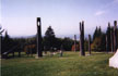Val with Burnaby Mountain totems thumbnail